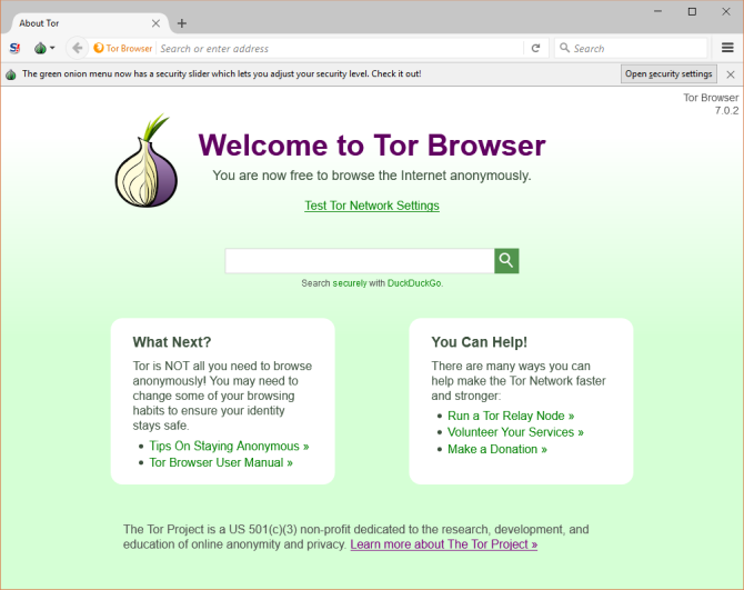Use the Tor browser to stay secure online